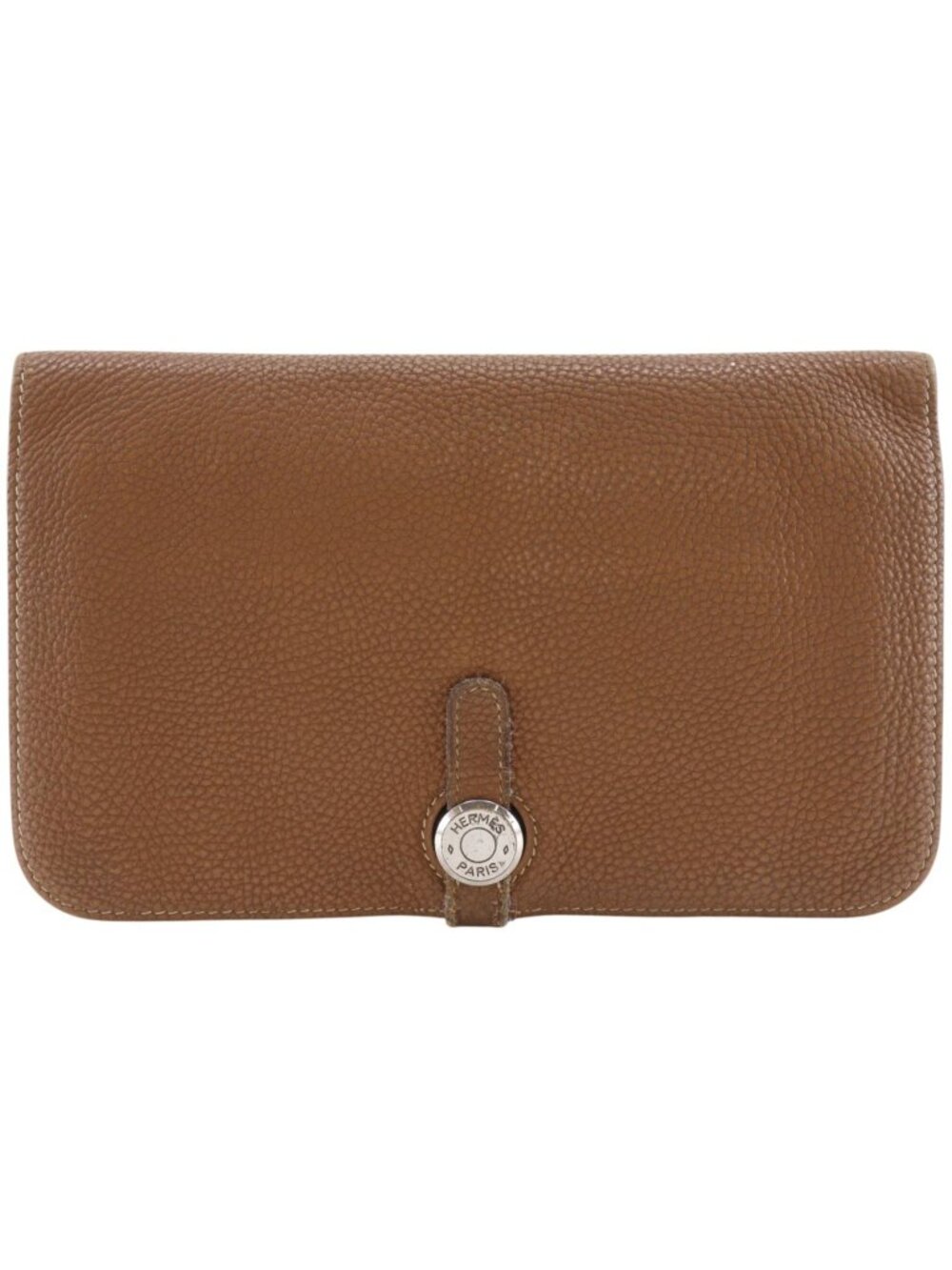 Hermes Dogon Taurillon Clemence Gold Brown I Wallet